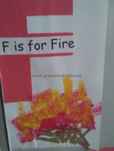 fire craft idea for letter f