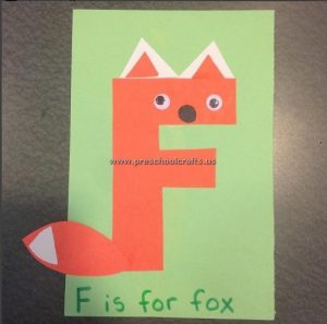 fox craft ideas for letter f
