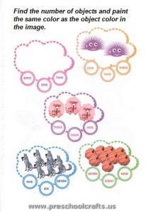 free colored numbers worksheets for kids