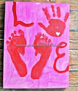 handprint valentines day crafts