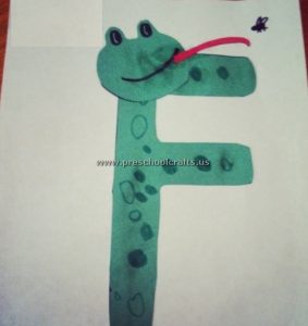 letter f craft is for frog