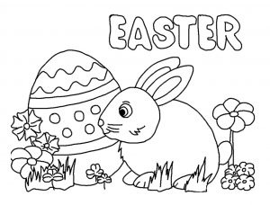 Easter Bunny Egg Coloring Pages