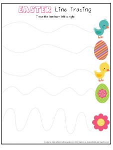 Easter Line Tracing Worksheet for Preschool