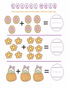 Easter Math Worksheet Free Printable