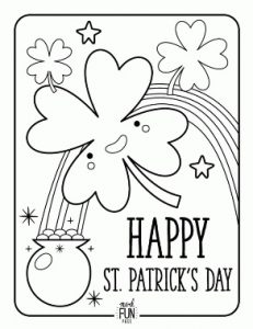 Happy St. Patrick's Day coloring pages for preschool