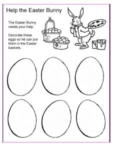 Help the Easter Bunny - Worksheet for Preschool