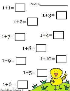 Math worksheet addition worksheet for preschool