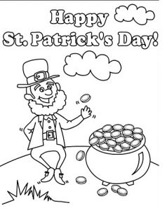 St. Patrick's Day coloring pages for preschool-kindergarten