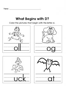 What begins with letter d