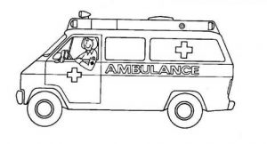 ambulance coloring pages free printable for primaryschool