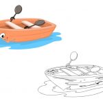 boat coloring pages for kindergarten and preschool