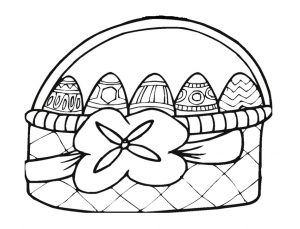 easter egg colouring pages for preschool
