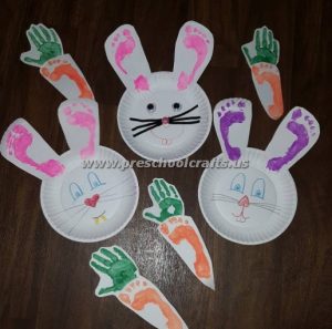 easter paper plate bunny crafts for kids