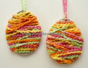 easter yarn egg craft ideas for kids
