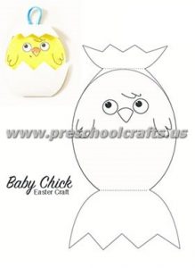 easy easter chick paper toy crafts