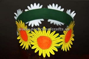 flower spring crown crafts for kids