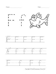 free printable letter f worksheet for preschool