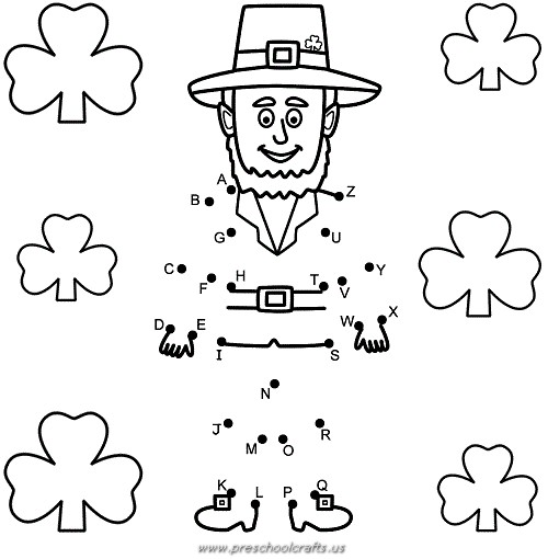 St. Patrick's Day Printable Worksheets for Kids Preschool and
