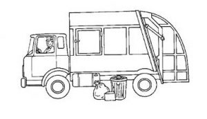 garbage truck coloring pages for preschool
