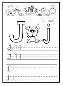 j is for jaguar free printable worksheet