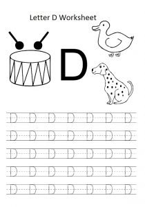 letter d worksheet for pre-school