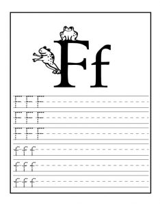 letter f worksheet for 1st grade
