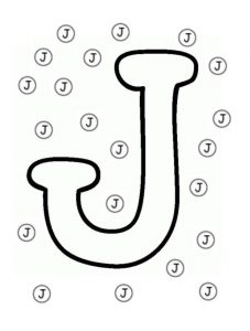letter j coloring worksheet for preschool