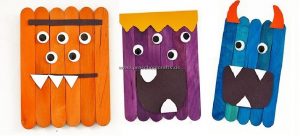 mounsters popsicle stick crafts for kids