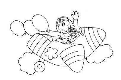 Airplanes Coloring Pages for Kids - Preschool and Kindergarten