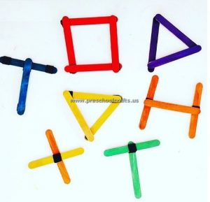shapes and letters popsicle stick crafts
