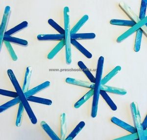 snowflake stick crafts for kids