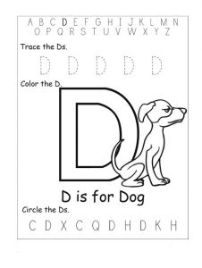 trace the letter d and color the letter d