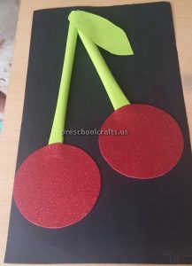 Cherry Craft Ideas for Kindergarten - Spring Fruits Craft Idea