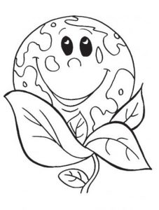 Earth Day Colouring Pages for Preschool