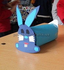 Easter Bunny Paper roll Craft for Preschool