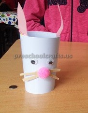 Easter Paper Cup Bunny Craft for Kids