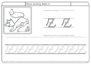Handwriting z worksheet for kindergarten - Practice letter z worksheets for 1st grade