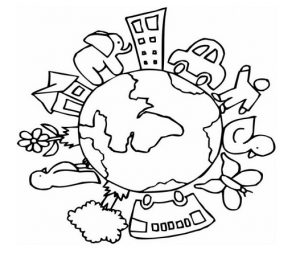 Happy Earth Day Colouring Pages for Kids