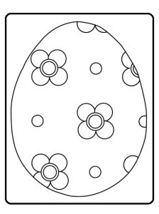 Happy Easter Egg Coloring Pages for Toddler