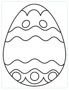 Happy Easter Egg Colouring Page