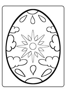 Happy Easter Egg Colouring Pages for Preschoolers