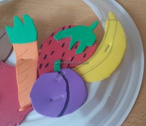 Kindergarten Spring Fruits Craft Ideas - Carrot Banana Strawberry Craft Ideas