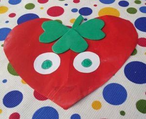Kindergarten Spring Fruits Craft Ideas - Strawberry Craft Ideas