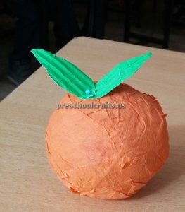 Orange Craft Ideas for Kindergarten - Spring Fruits Craft Ideas