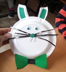 Plastic Plate Easter Bunny Craft for Kids