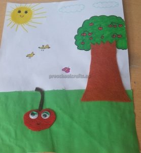 Preschool Spring Fruits Crafts - Apple & Tree Craft for Kids
