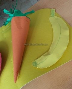 Preschool Spring Fruits Crafts - Carrot Craft for Kids