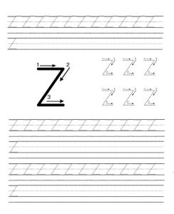 Preschool Worksheet to Uppercase Letter Z