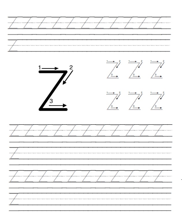 Preschool Worksheet to Uppercase Letter Z - Preschool Crafts