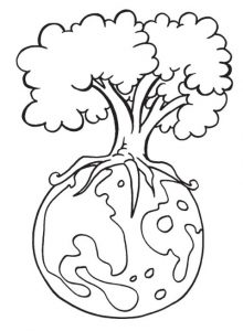 Printable Earth Day Coloring Page for Kindergarten